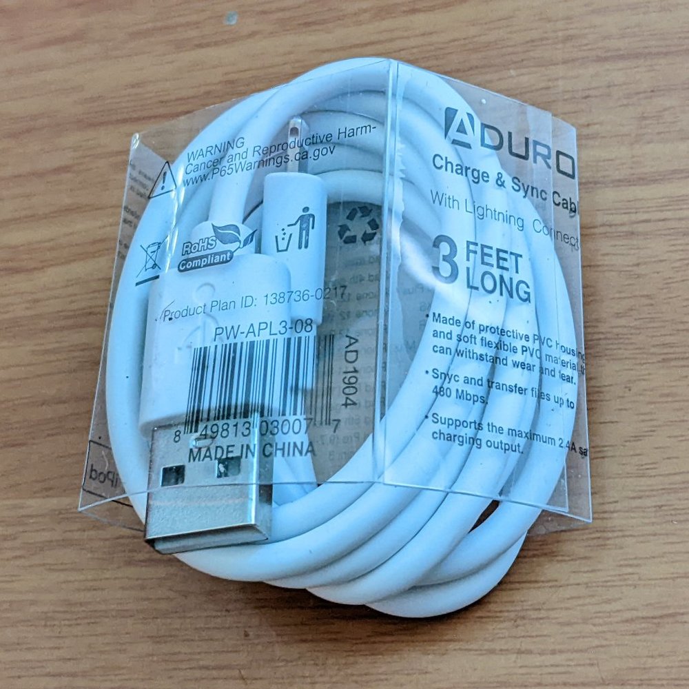 Duro Charge & Sync Lightning Cable***